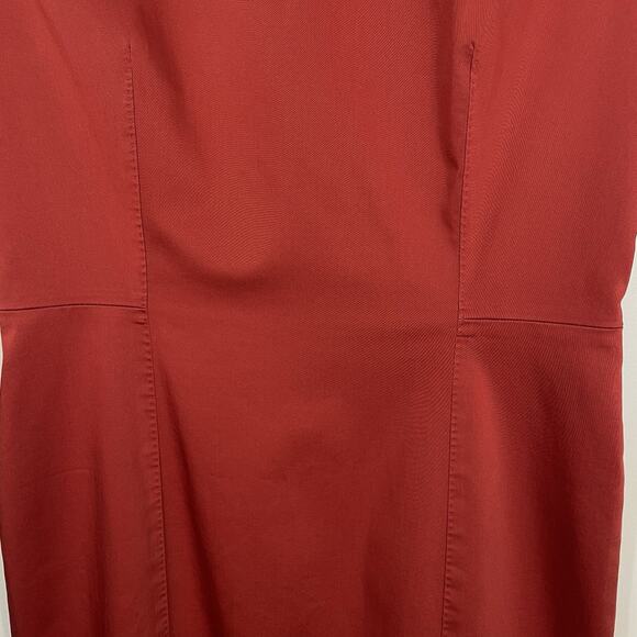 Max Mara Sheath Dress Size 8 Burnt Orange Quiet Luxury Career Party Wedding - Picture 5 of 9